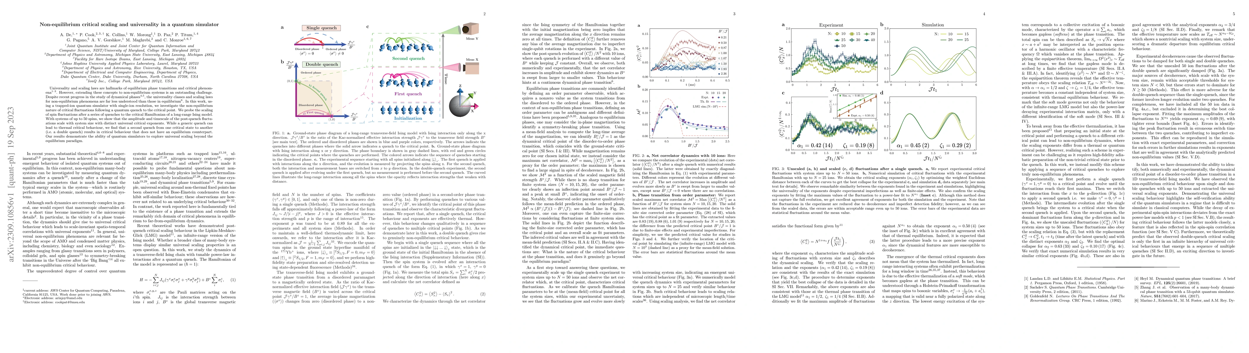 Thumbnail for Non-equilibrium critical scaling and universality in a quantum simulator