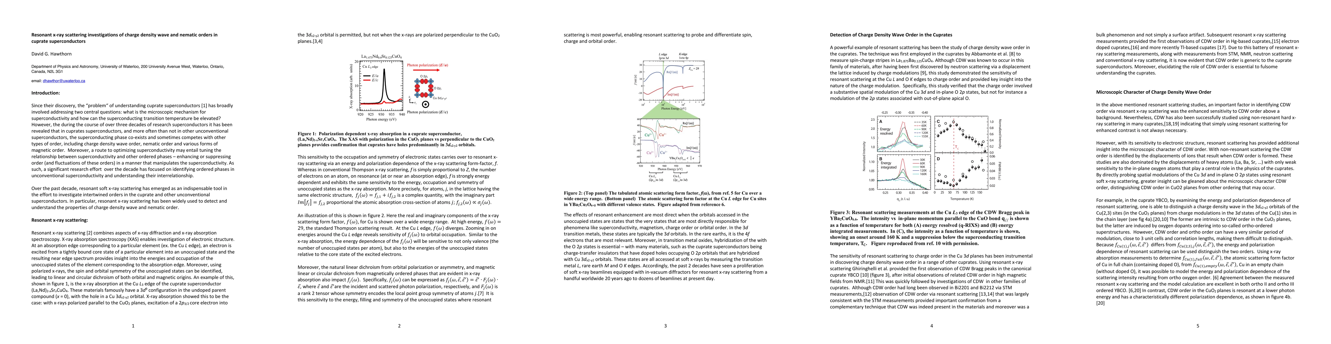 Thumbnail for Resonant X-Ray Scattering Investigations of Charge Density Wave and
  Nematic Orders in Cuprate Superconductors