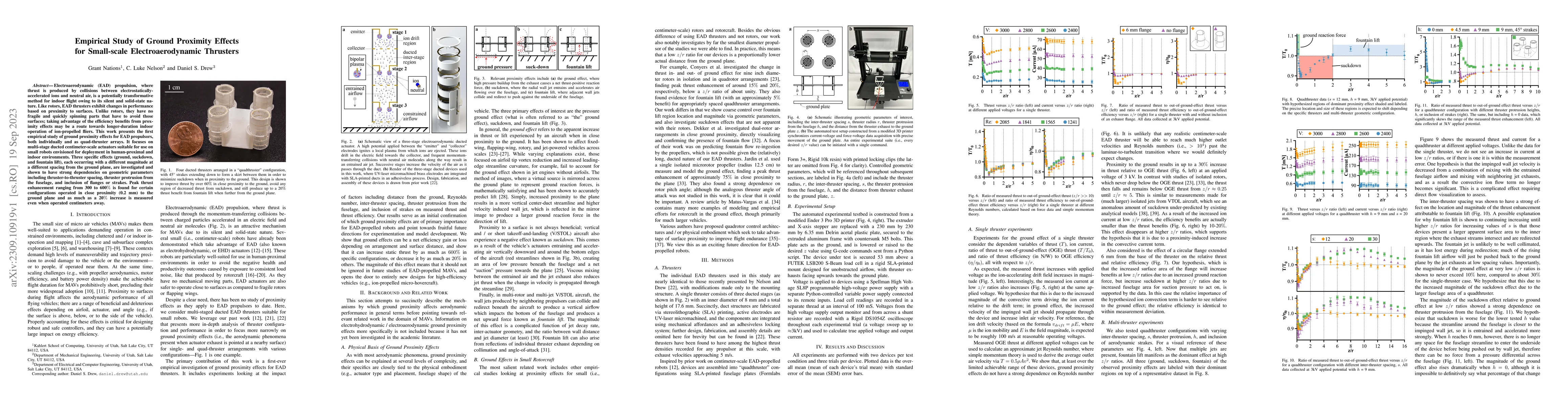 Thumbnail for Empirical Study of Ground Proximity Effects for Small-scale
  Electroaerodynamic Thrusters