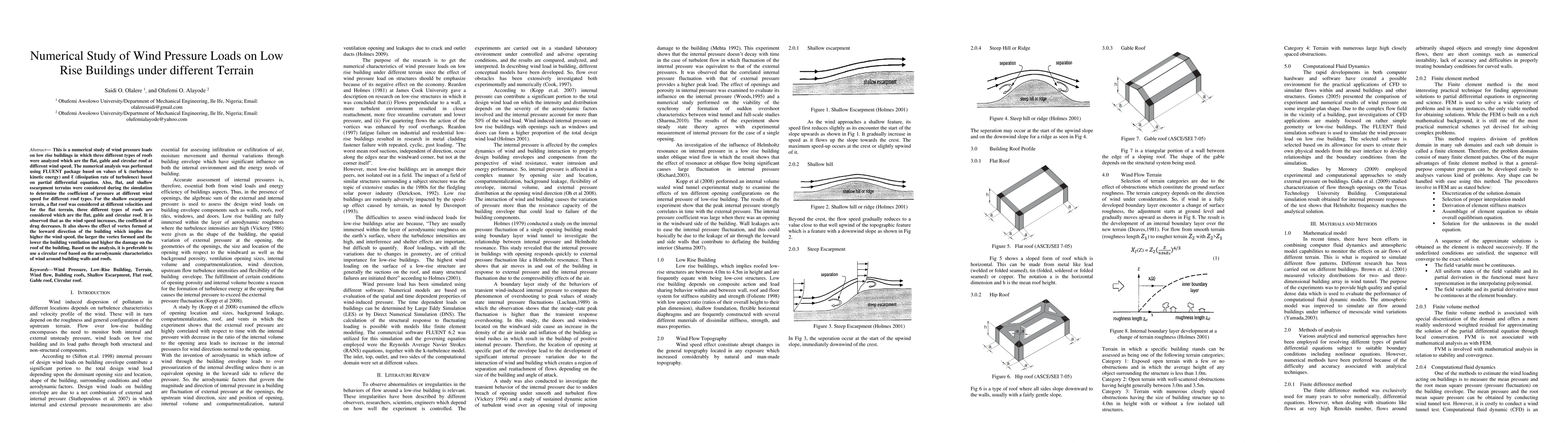 Thumbnail for Numerical Study of Wind Pressure Loads on Low Rise Buildings under
  different Terrain