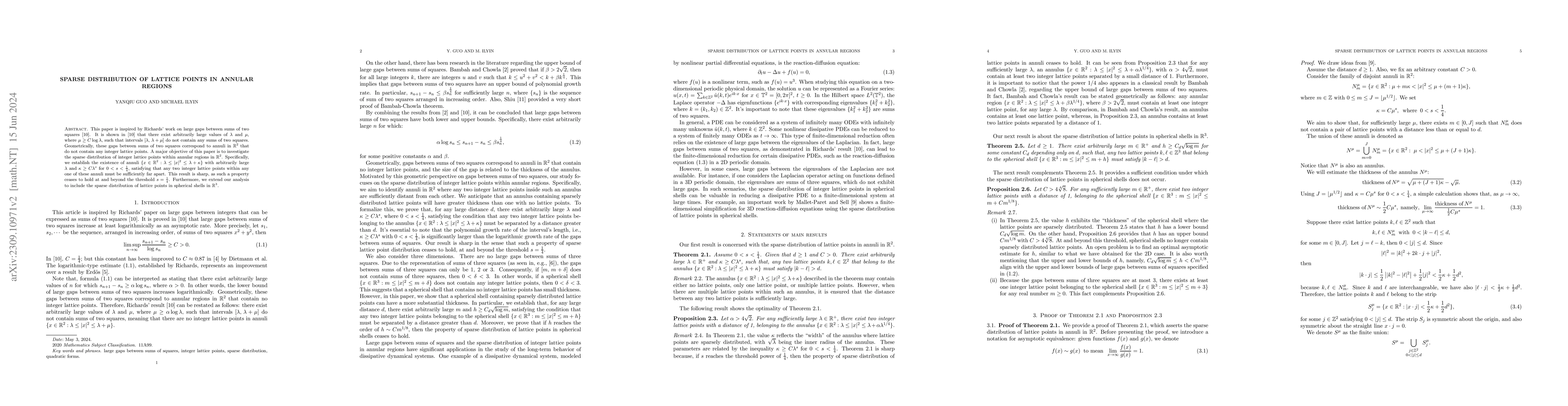 Thumbnail for Sparse distribution of lattice points in annular regions