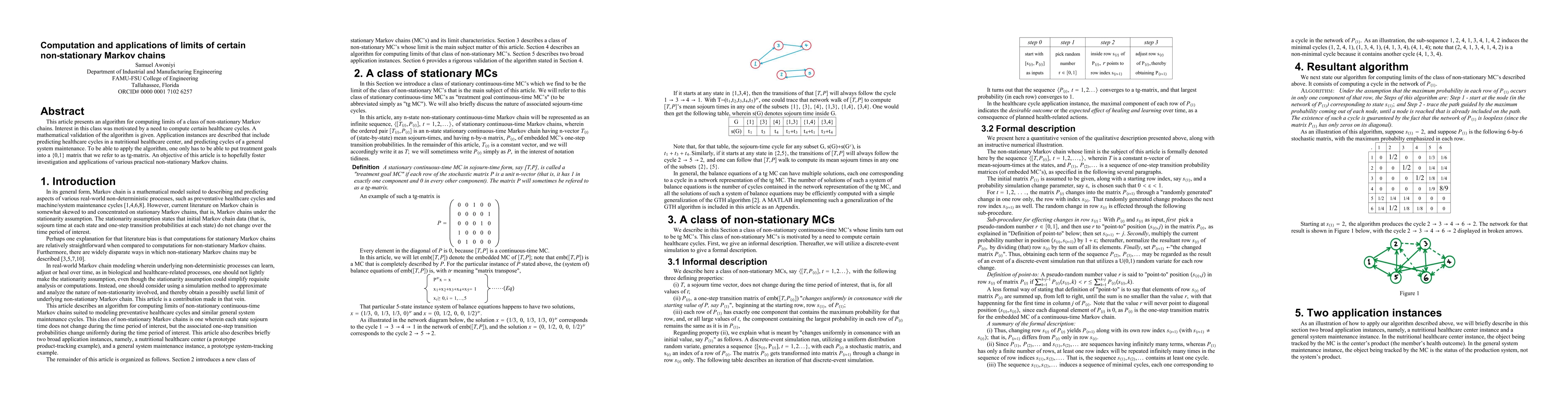 Thumbnail for Computation and applications of limits of certain non-stationary Markov
  chains