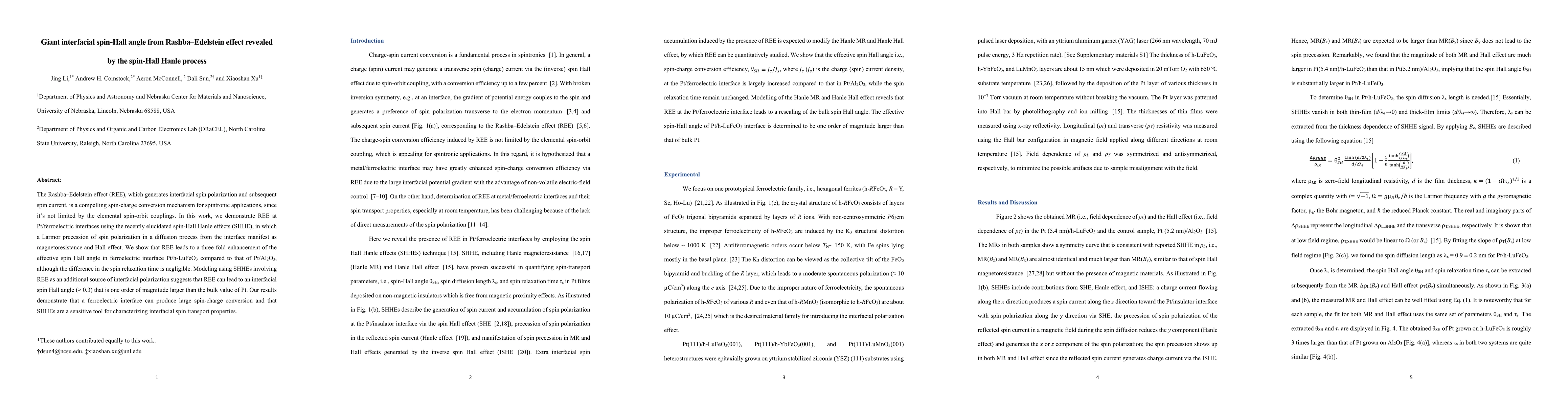 Thumbnail for Giant interfacial spin-Hall angle from Rashba-Edelstein effect revealed
  by the spin-Hall Hanle processes