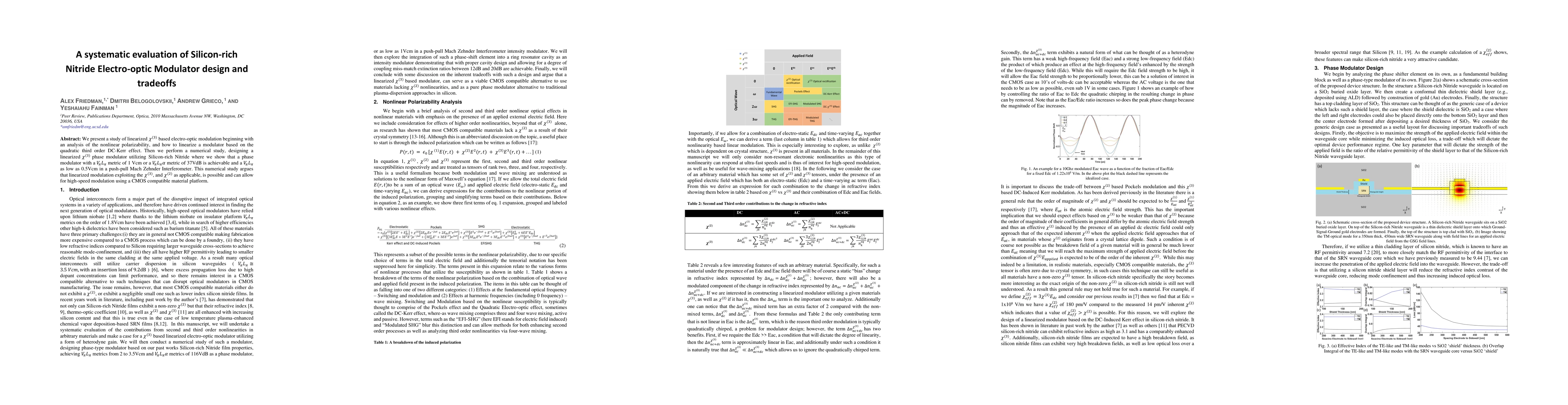 Thumbnail for A systematic evaluation of Silicon-rich Nitride Electro-optic Modulator
  design and tradeoffs