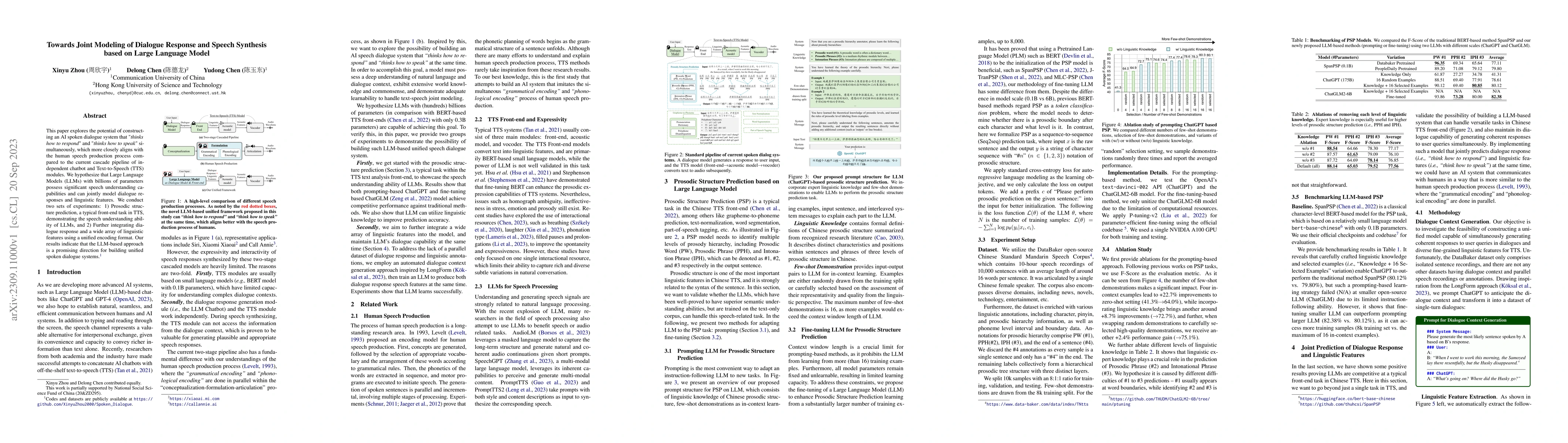 Thumbnail for Towards Joint Modeling of Dialogue Response and Speech Synthesis based
  on Large Language Model