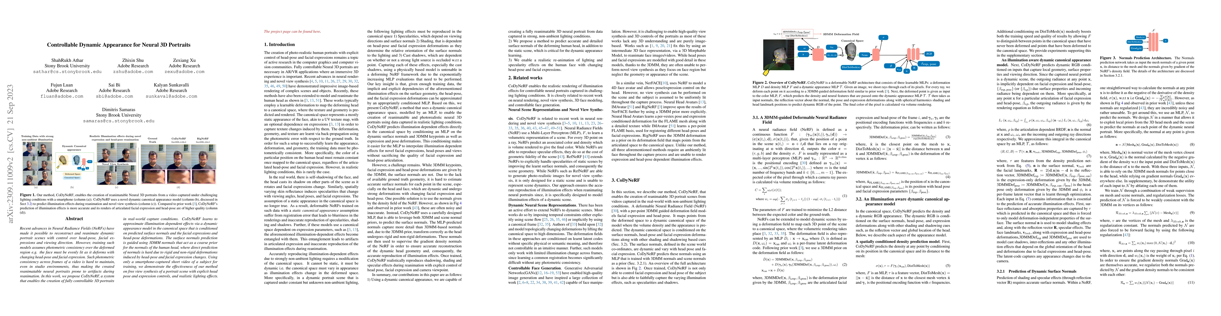 Thumbnail for Controllable Dynamic Appearance for Neural 3D Portraits