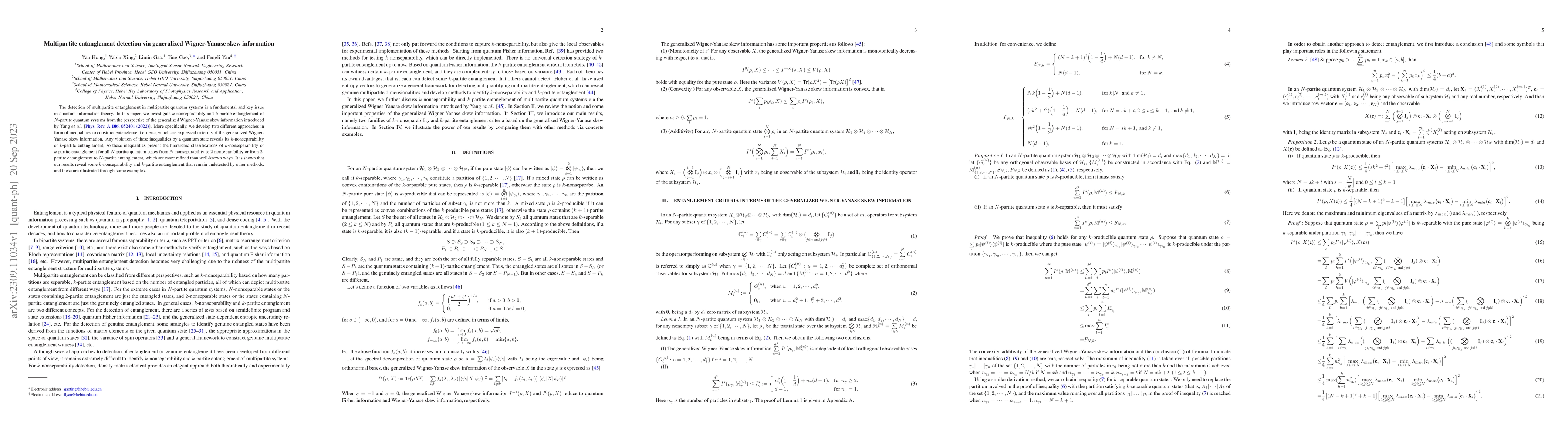 Thumbnail for Multipartite entanglement detection via generalized Wigner-Yanase skew
  information