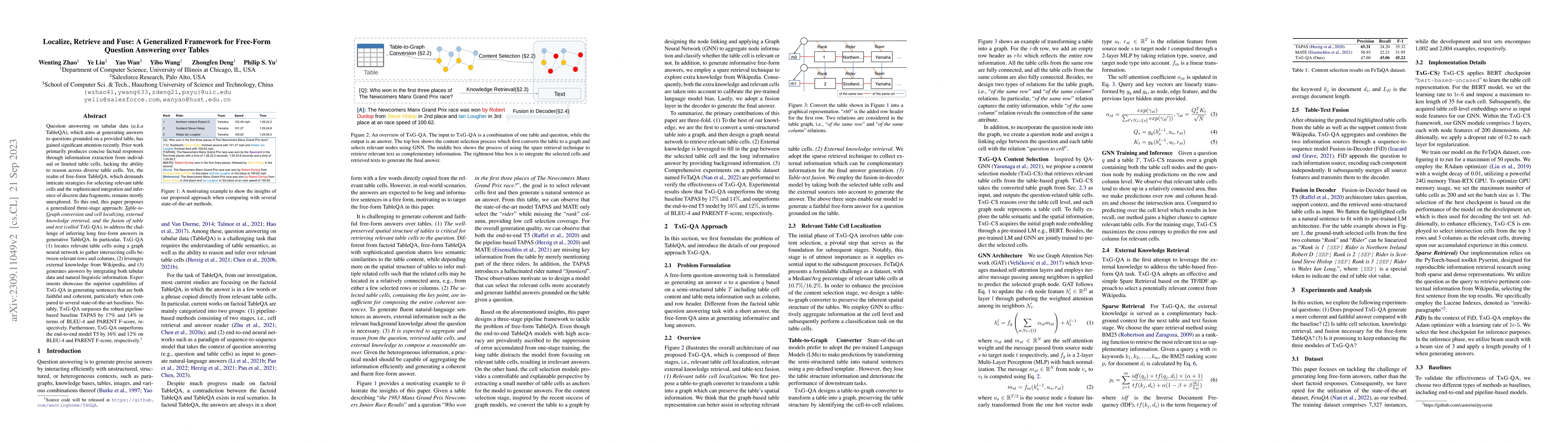 Thumbnail for Localize, Retrieve and Fuse: A Generalized Framework for Free-Form
  Question Answering over Tables