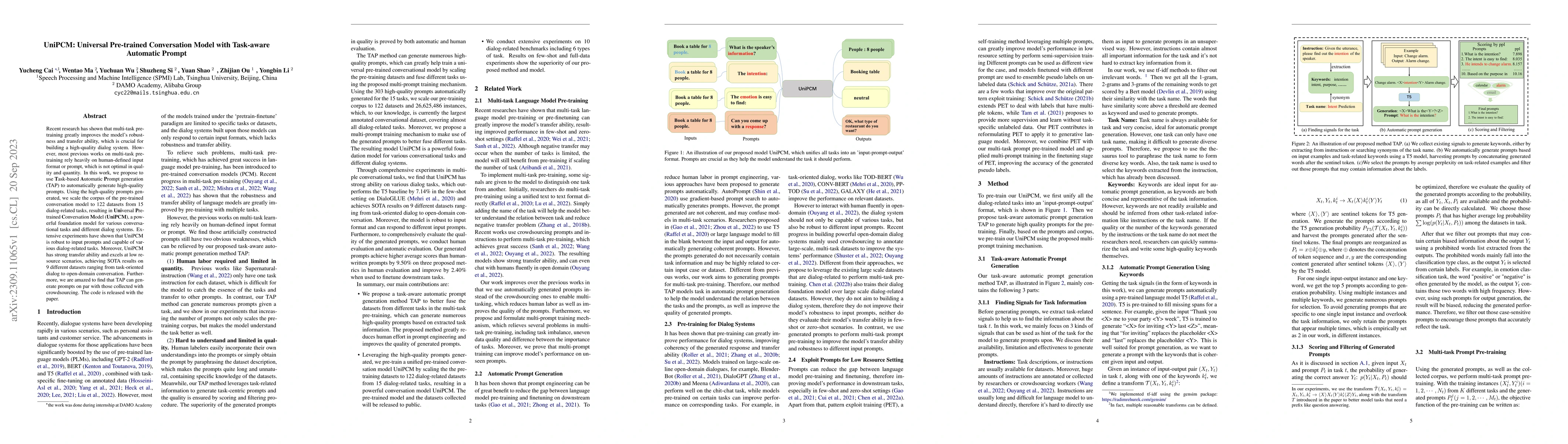 Thumbnail for UniPCM: Universal Pre-trained Conversation Model with Task-aware
  Automatic Prompt