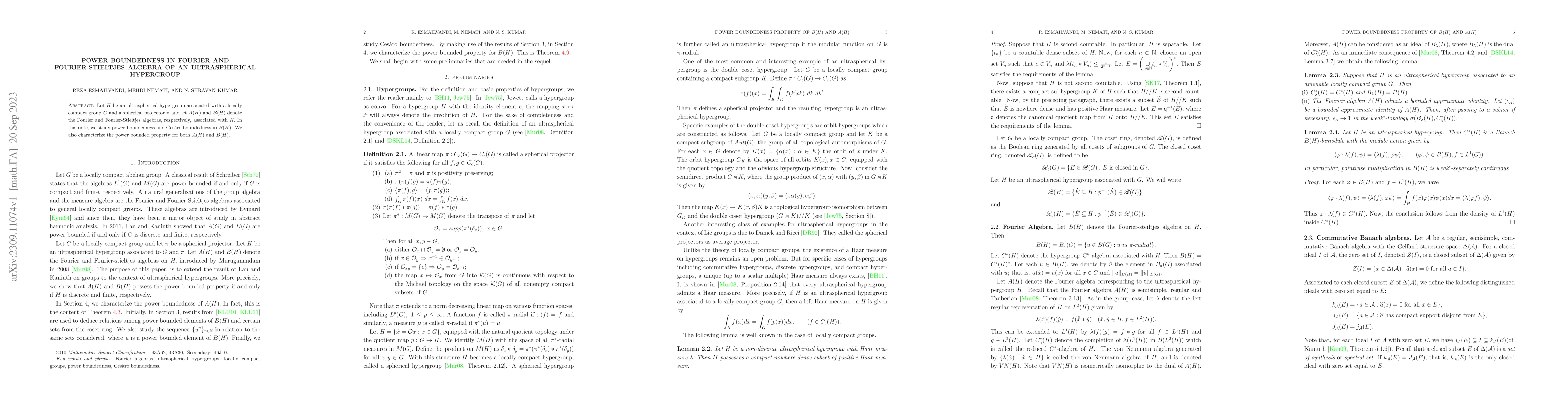 Thumbnail for Power boundedness in Fourier and Fourier-Stieltjes algebra of an
  ultraspherical hypergroup