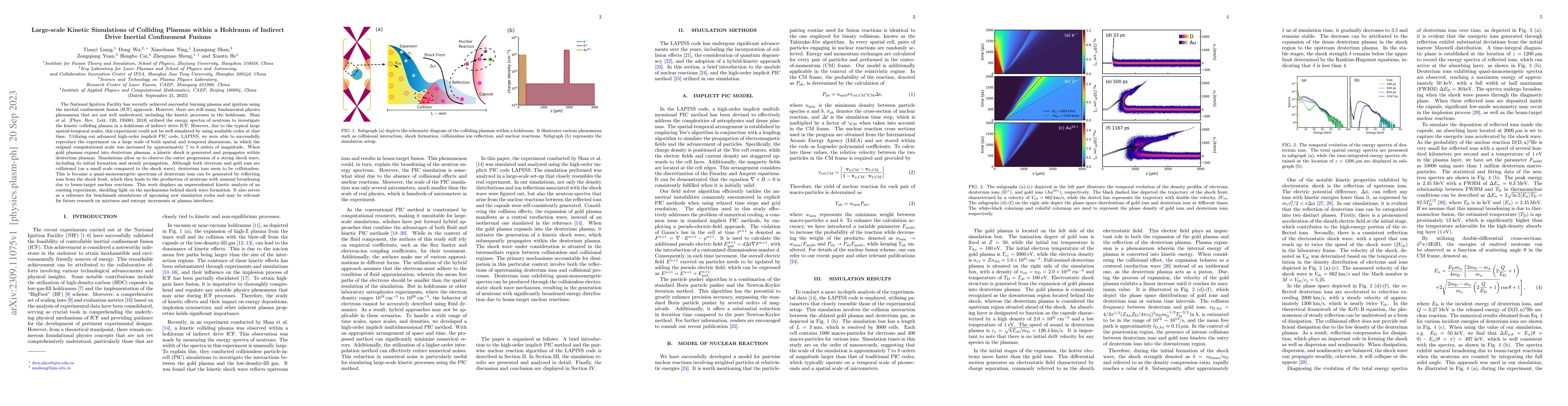Thumbnail for Large-scale Kinetic Simulations of Colliding Plasmas within a Hohlraum
  of Indirect Drive Inertial Confinement Fusions