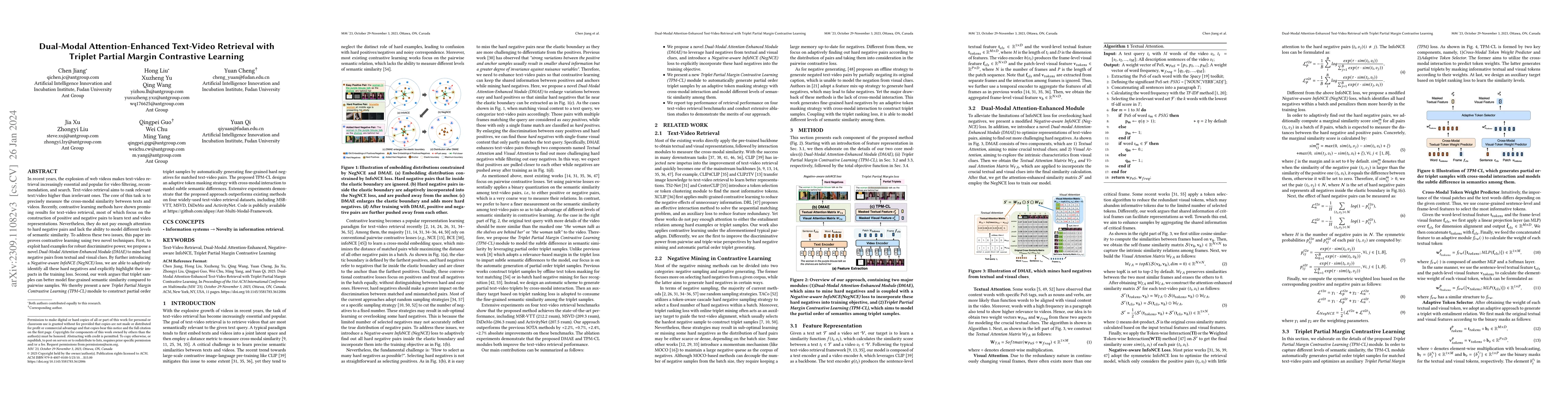 Thumbnail for Dual-Modal Attention-Enhanced Text-Video Retrieval with Triplet Partial
  Margin Contrastive Learning