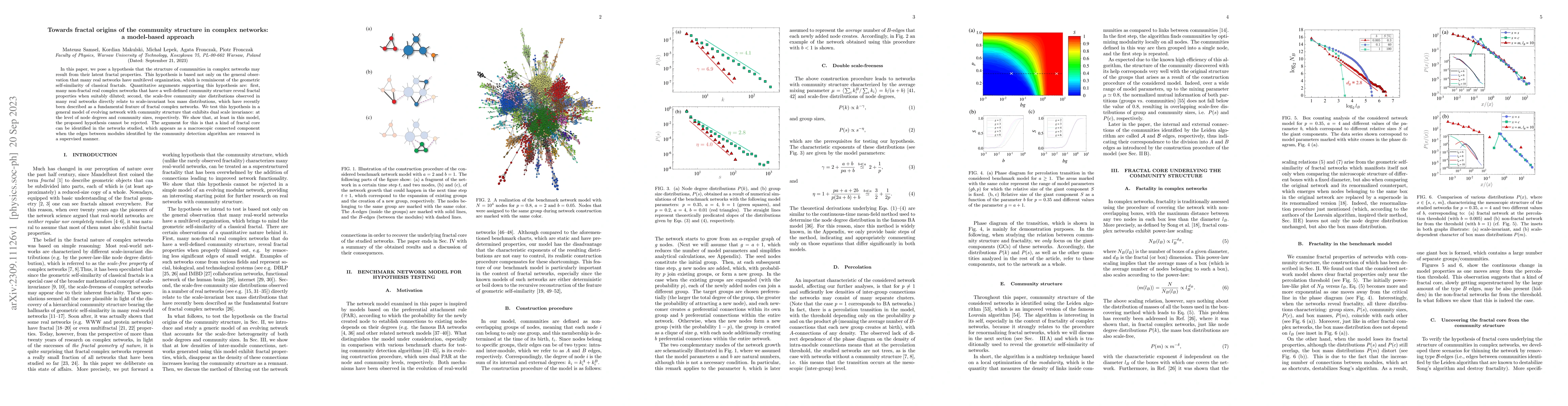 Thumbnail for Towards fractal origins of the community structure in complex networks:
  a model-based approach
