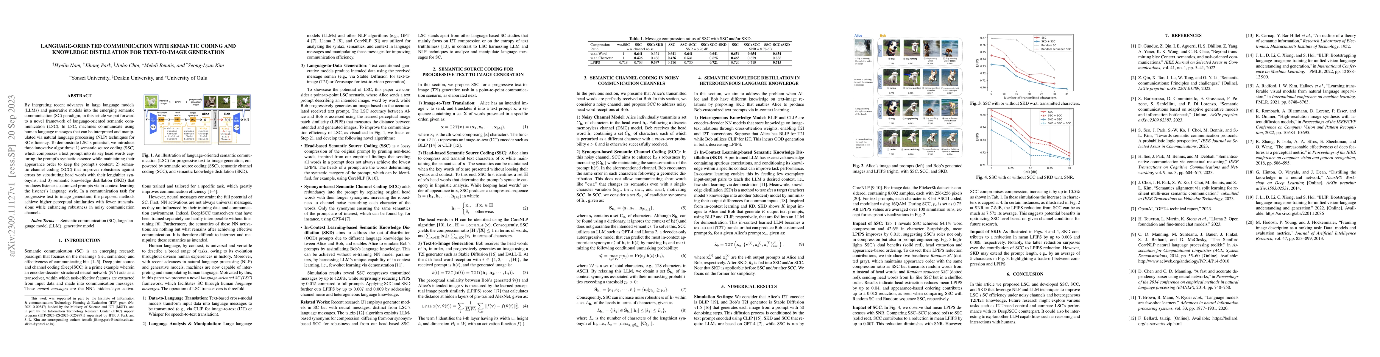 Thumbnail for Language-Oriented Communication with Semantic Coding and Knowledge
  Distillation for Text-to-Image Generation
