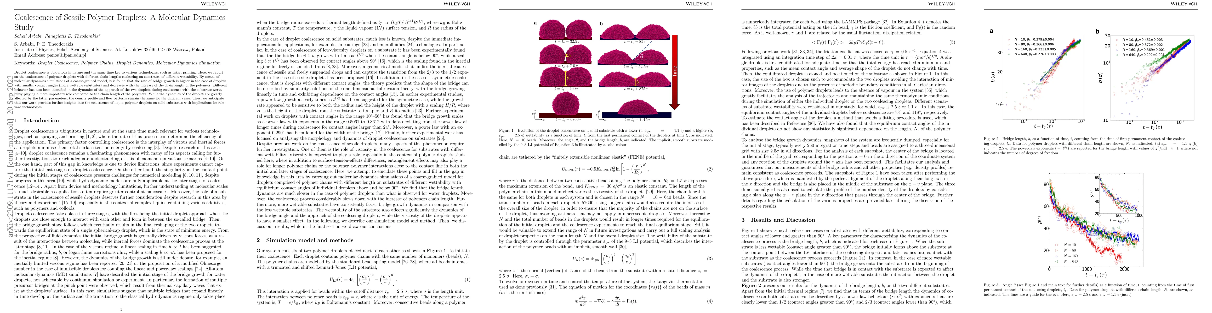 Thumbnail for Coalescence of sessile polymer droplets: A molecular dynamics study