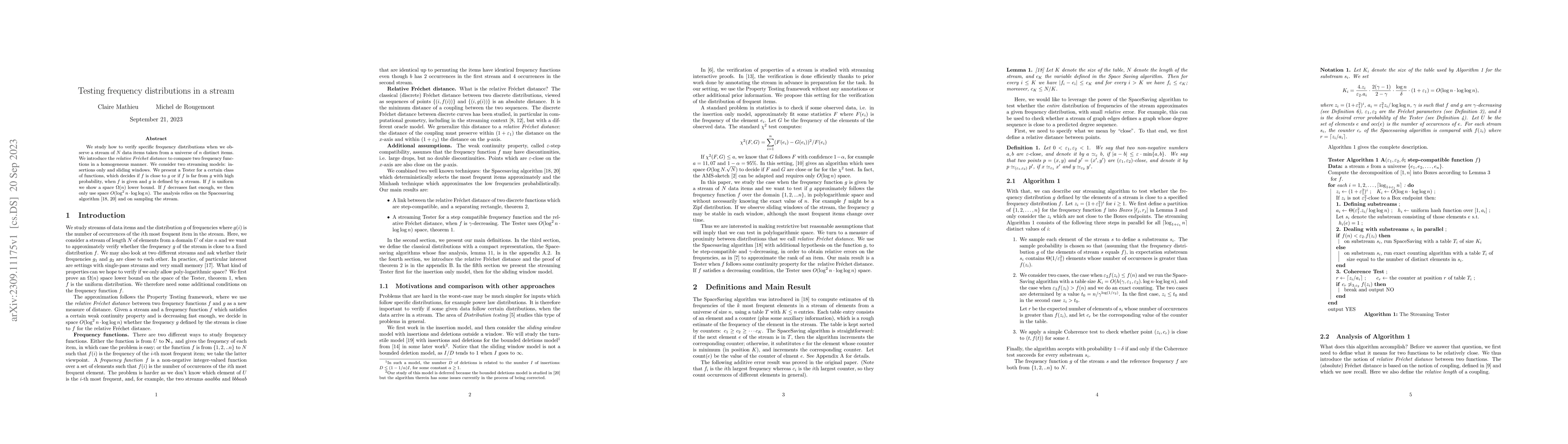 Thumbnail for Testing frequency distributions in a stream