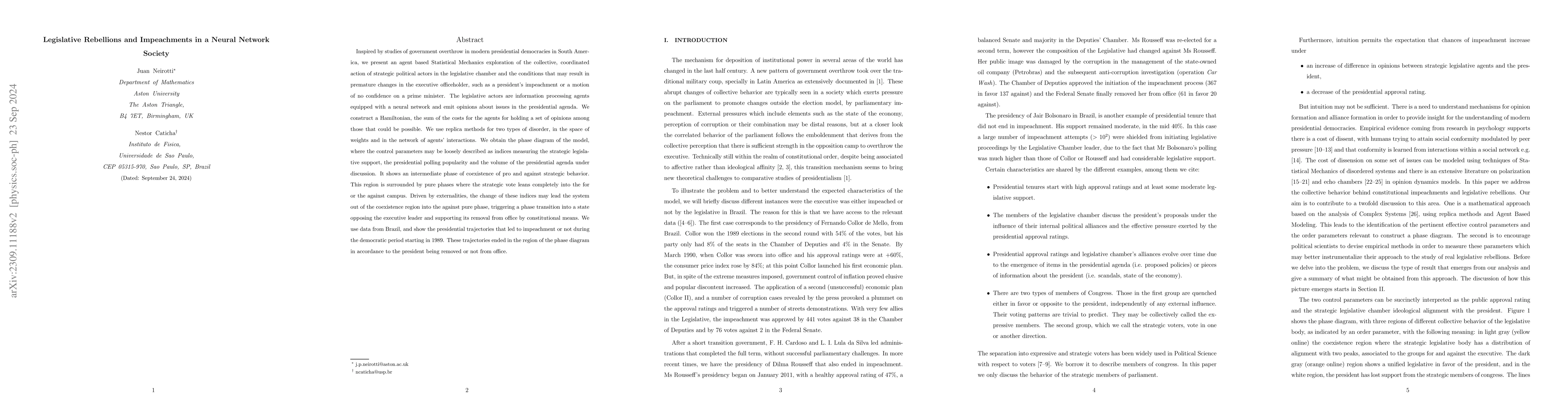Thumbnail for Rebellions and Impeachments in a Neural Network Society