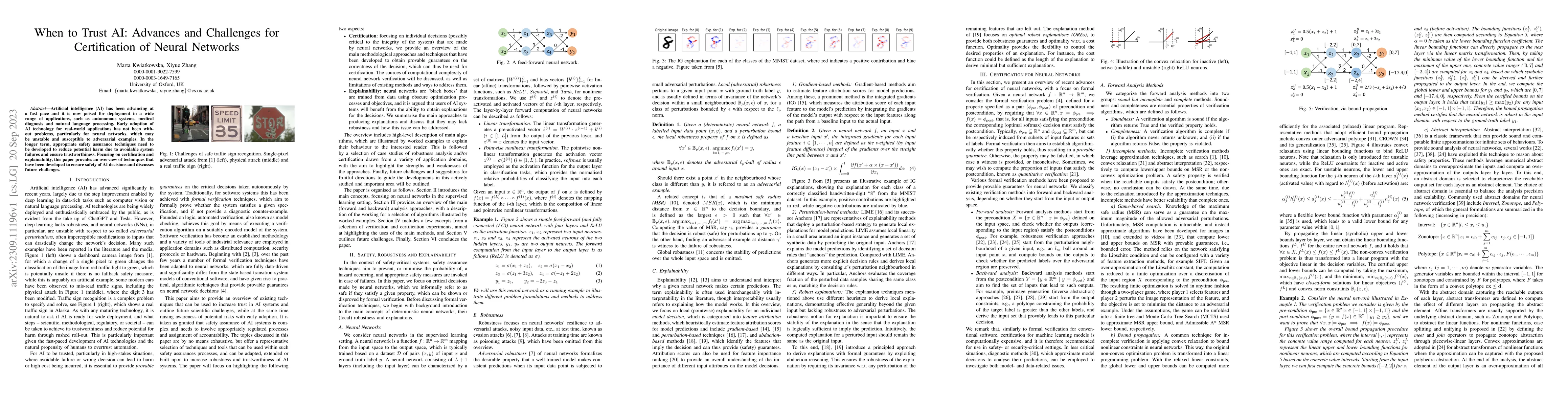 Thumbnail for When to Trust AI: Advances and Challenges for Certification of Neural
  Networks
