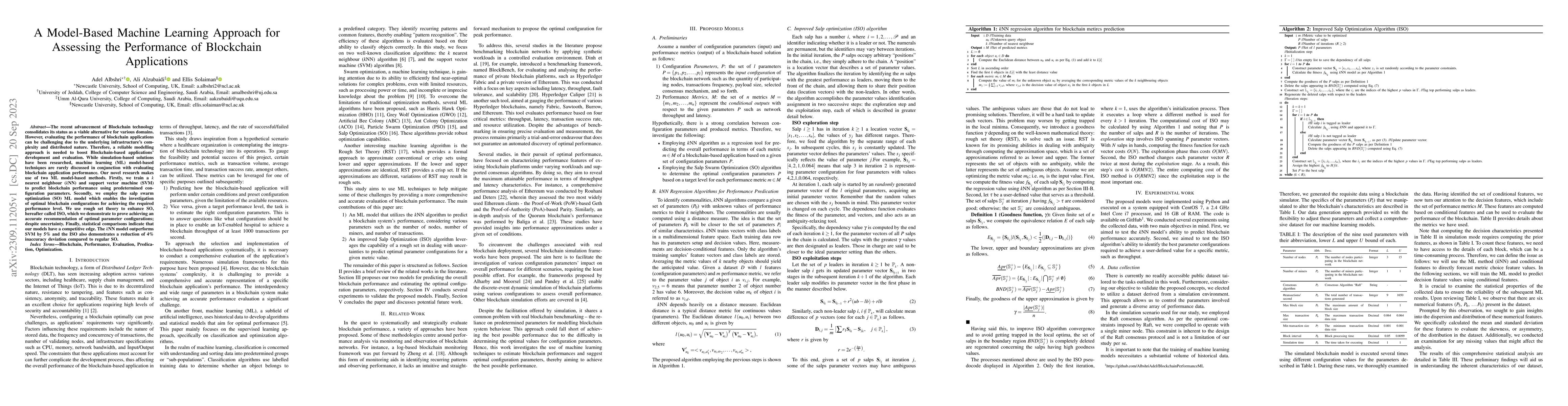 Thumbnail for A Model-Based Machine Learning Approach for Assessing the Performance of
  Blockchain Applications