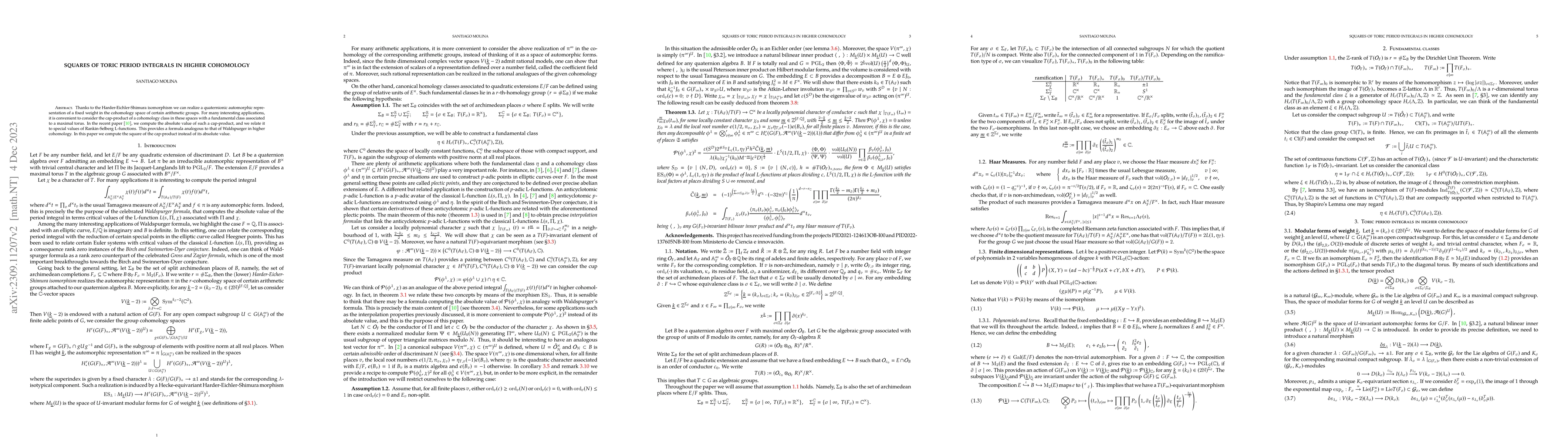 Thumbnail for Squares of toric period integrals in higher cohomology