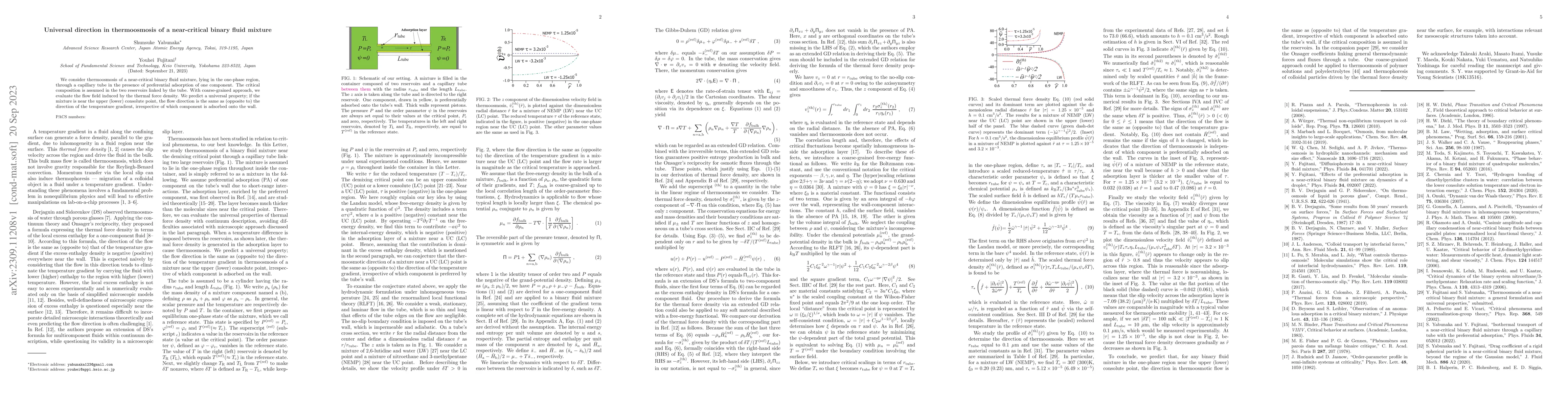 Thumbnail for Universal direction in thermoosmosis of a near-critical binary fluid
  mixture