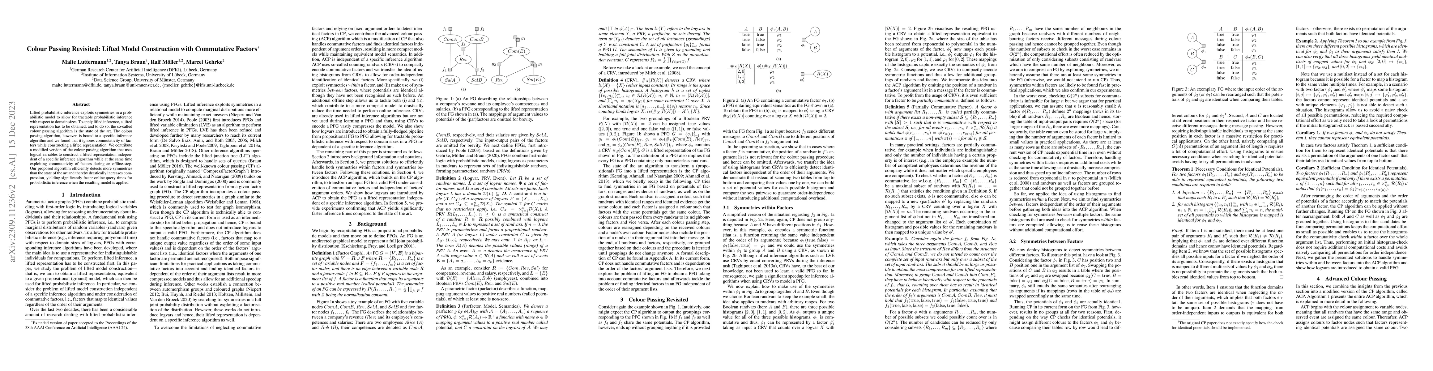 Thumbnail for Colour Passing Revisited: Lifted Model Construction with Commutative
  Factors