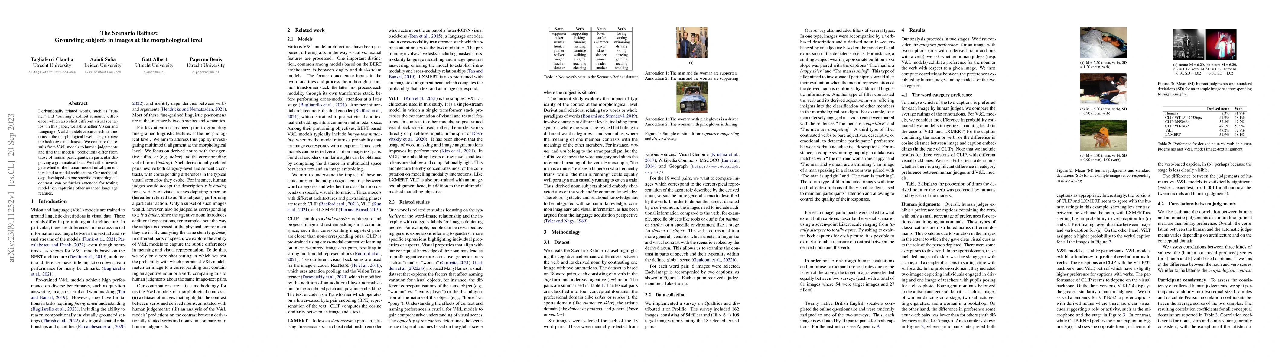 Thumbnail for The Scenario Refiner: Grounding subjects in images at the morphological
  level