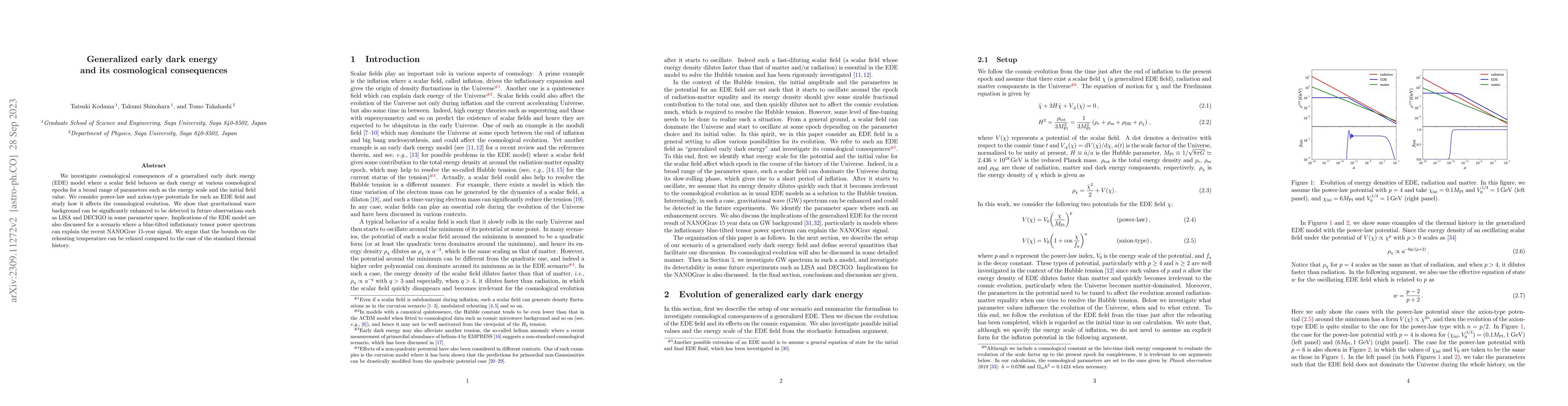 Thumbnail for Generalized early dark energy and its cosmological consequences