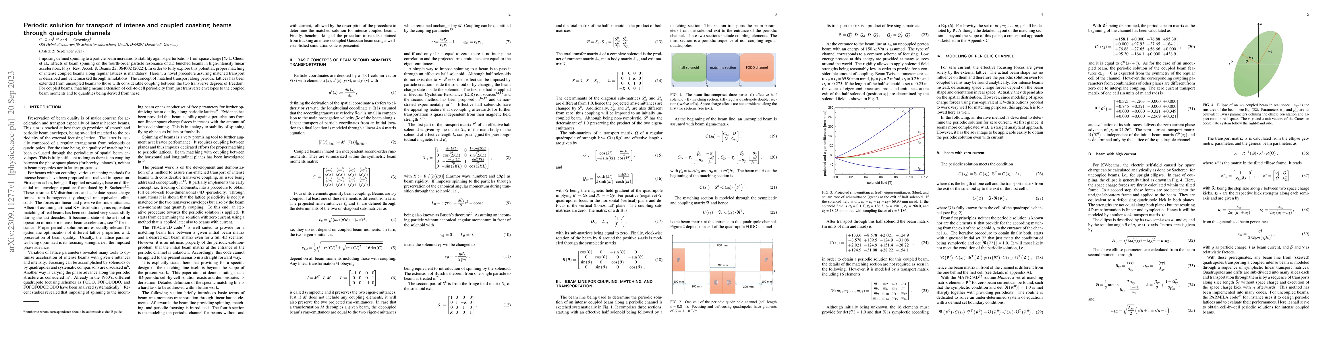 Thumbnail for Periodic solution for transport of intense and coupled coasting beams
  through quadrupole channels