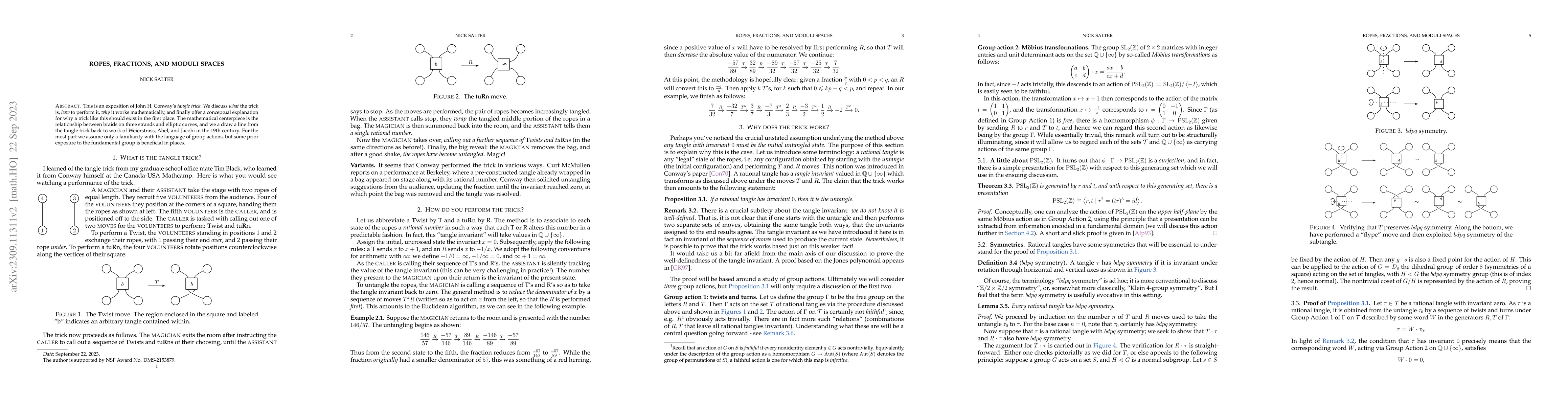 Thumbnail for Ropes, fractions, and moduli spaces