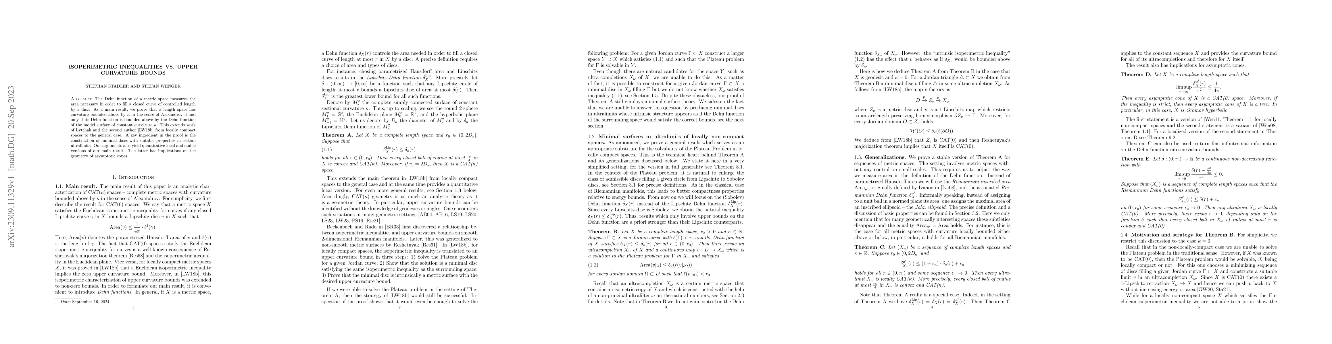 Thumbnail for Isoperimetric inequalities vs. upper curvature bounds