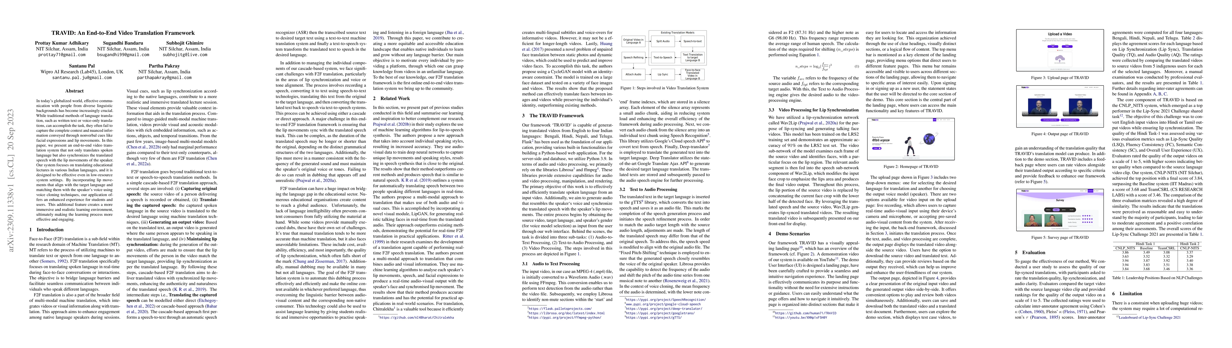 Thumbnail for TRAVID: An End-to-End Video Translation Framework