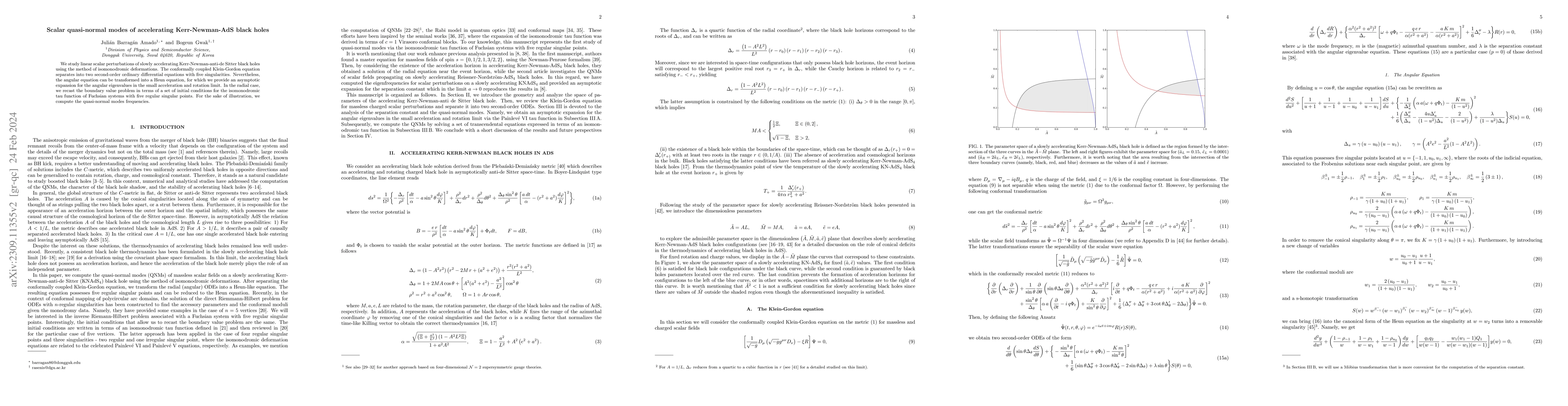 Thumbnail for Scalar quasi-normal modes of accelerating Kerr-Newman-AdS black holes