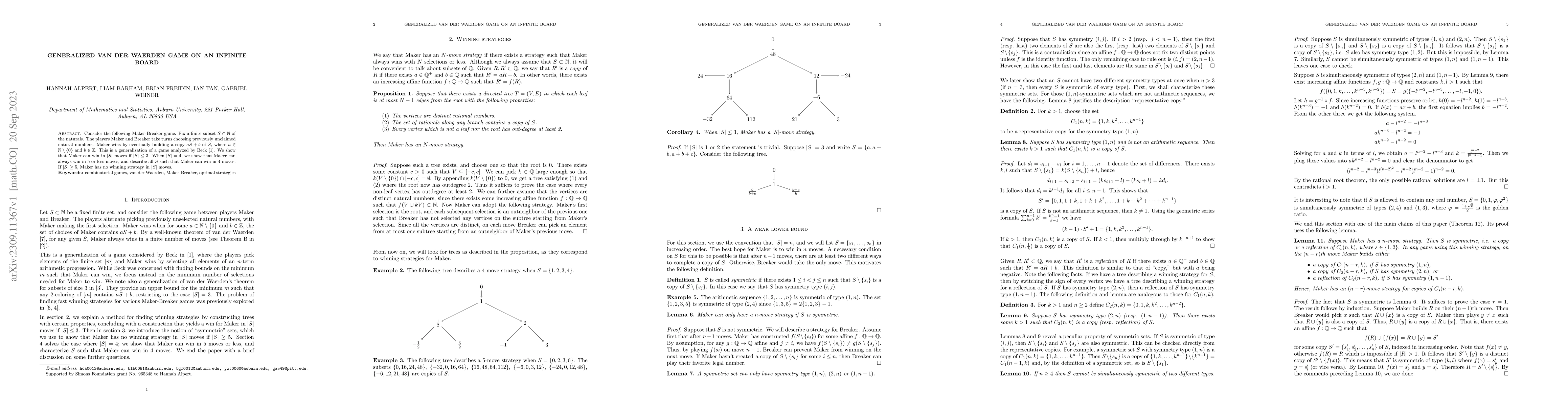 Thumbnail for Generalized van der Waerden Game on an Infinite Board