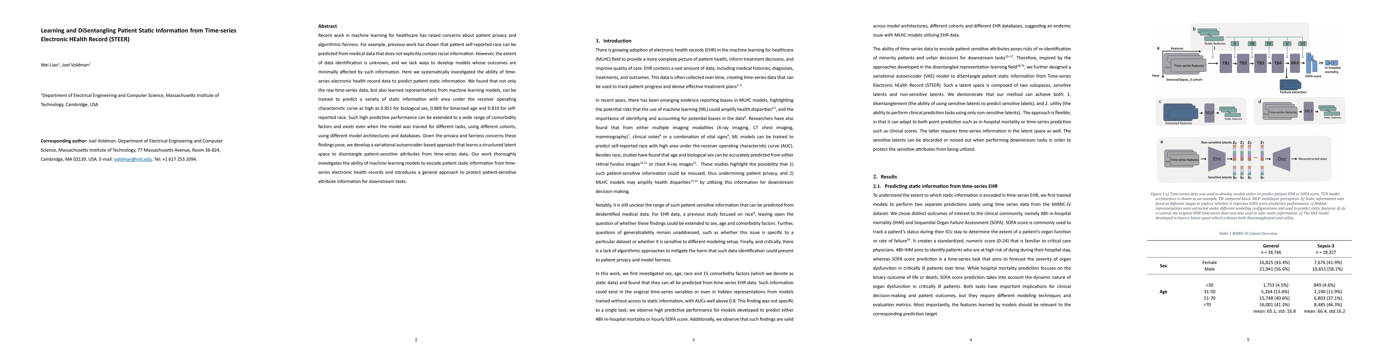Thumbnail for Learning and DiSentangling Patient Static Information from Time-series
  Electronic HEalth Record (STEER)