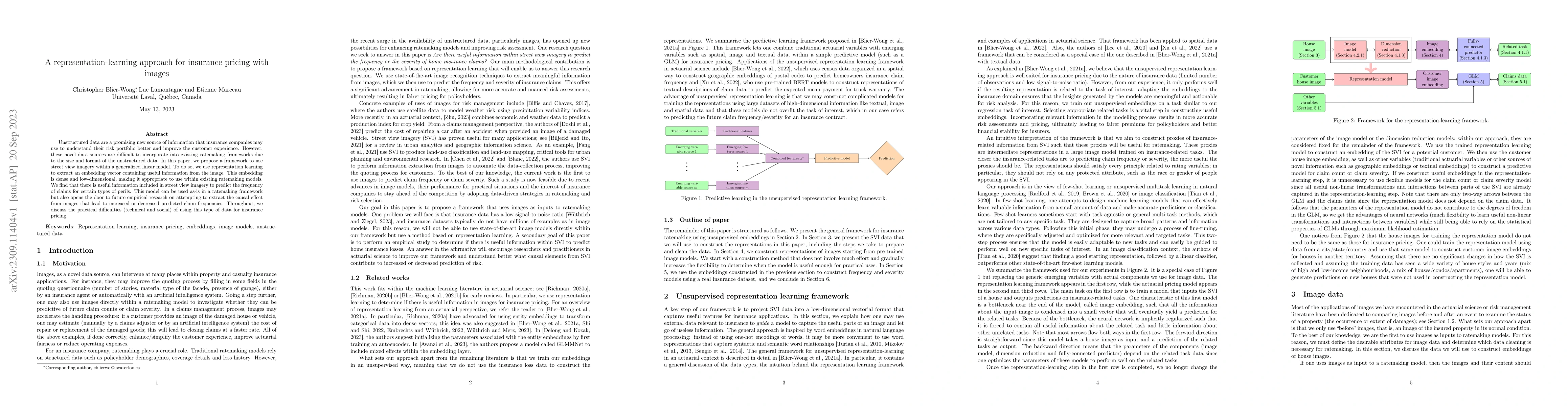Thumbnail for A representation-learning approach for insurance pricing with images