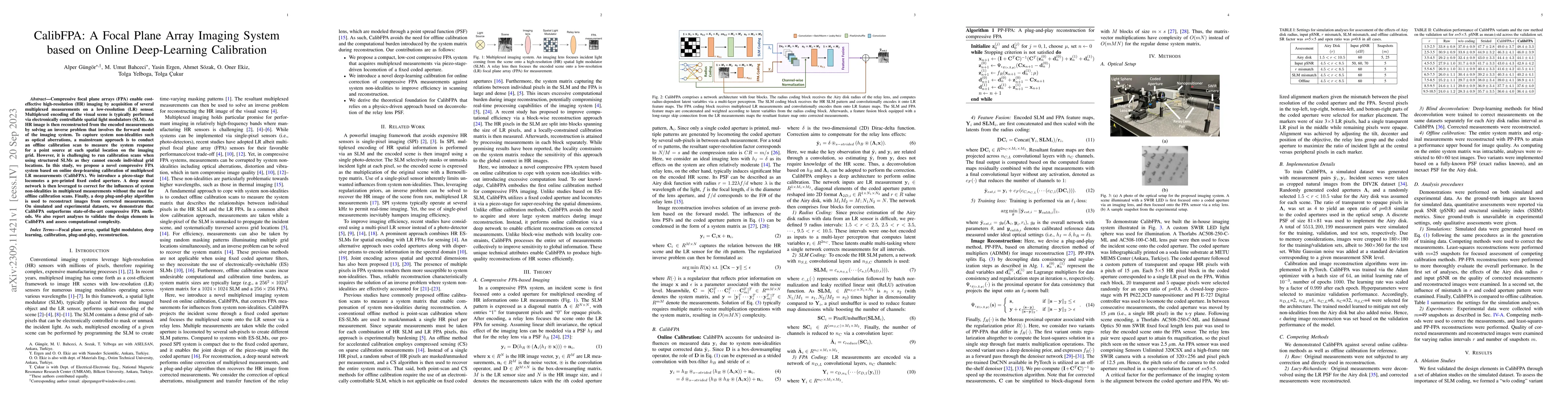 Thumbnail for CalibFPA: A Focal Plane Array Imaging System based on Online
  Deep-Learning Calibration