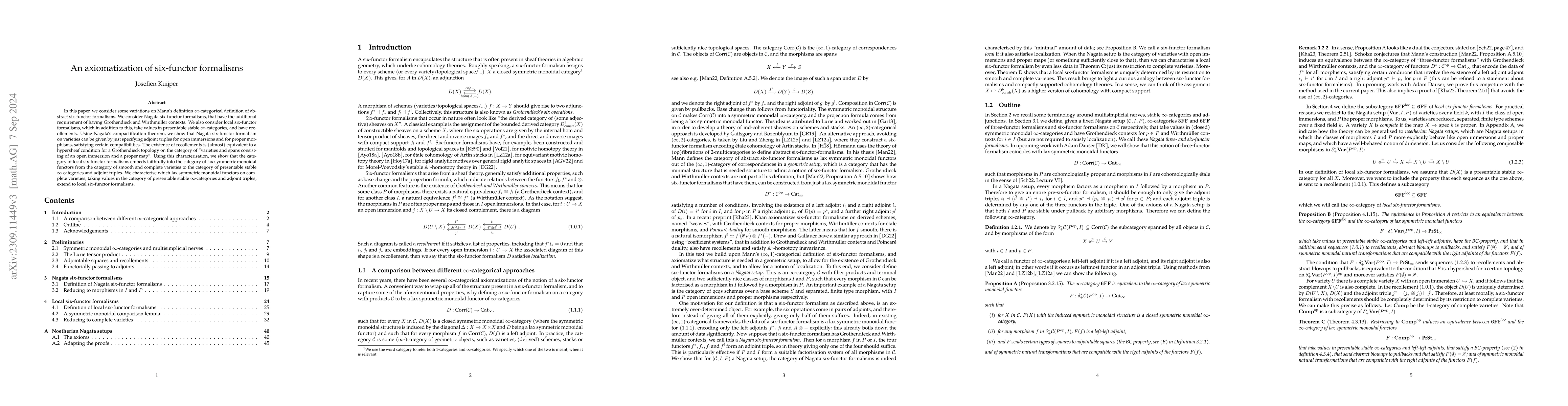 Thumbnail for An axiomatization of six-functor formalisms