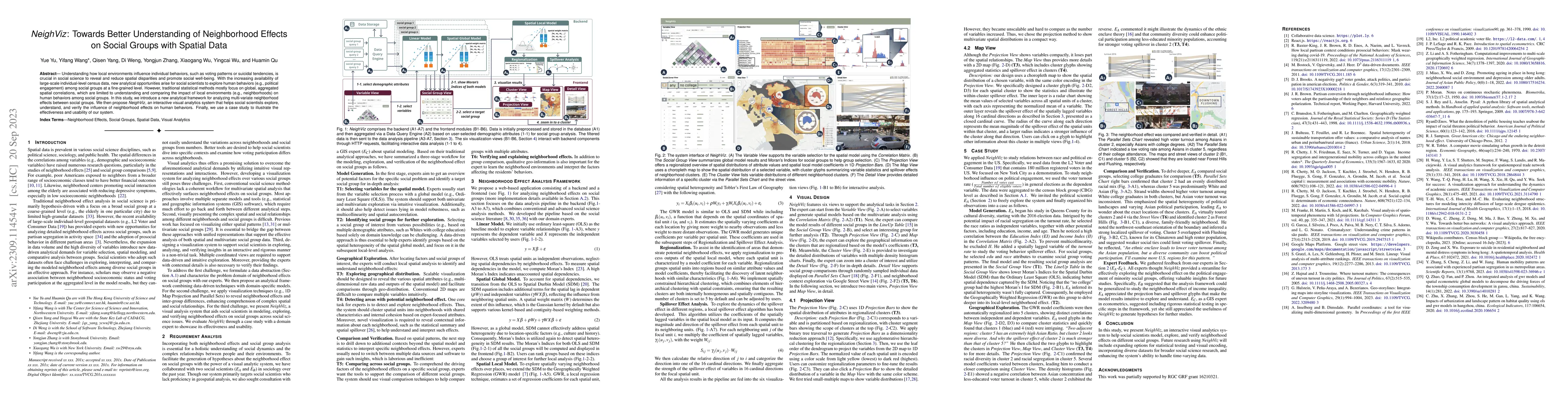 Thumbnail for NeighViz: Towards Better Understanding of Neighborhood Effects on Social
  Groups with Spatial Data