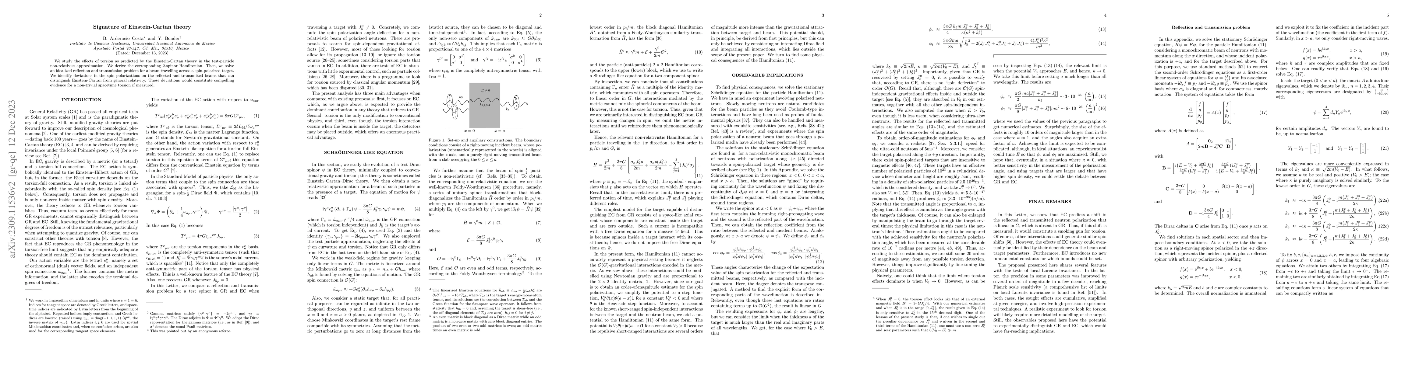 Thumbnail for Signature of Einstein-Cartan theory