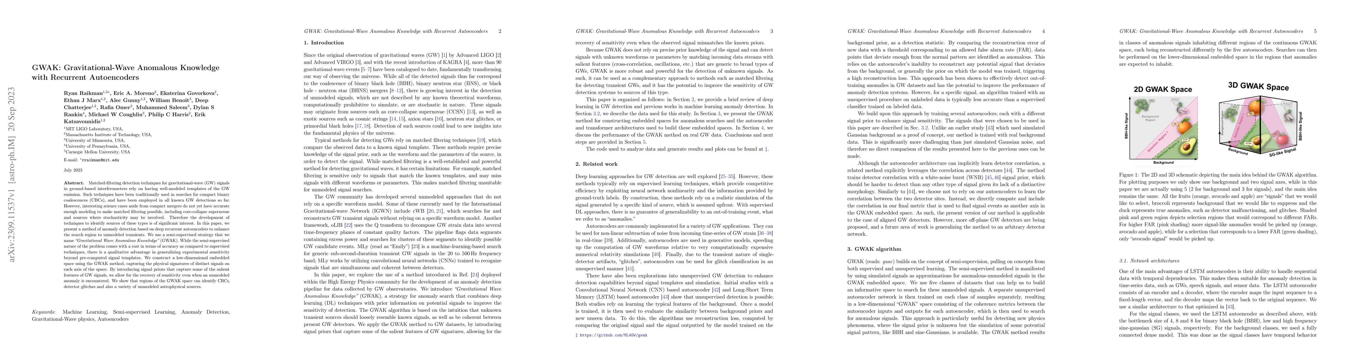 Thumbnail for GWAK: Gravitational-Wave Anomalous Knowledge with Recurrent Autoencoders
