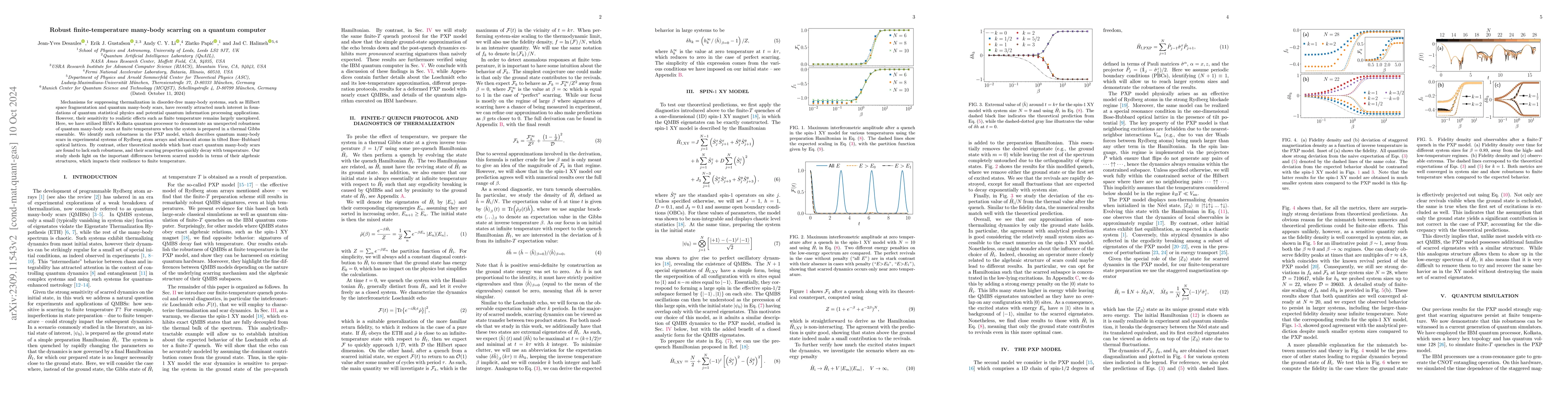 Thumbnail for Robust Finite-Temperature Many-Body Scarring on a Quantum Computer