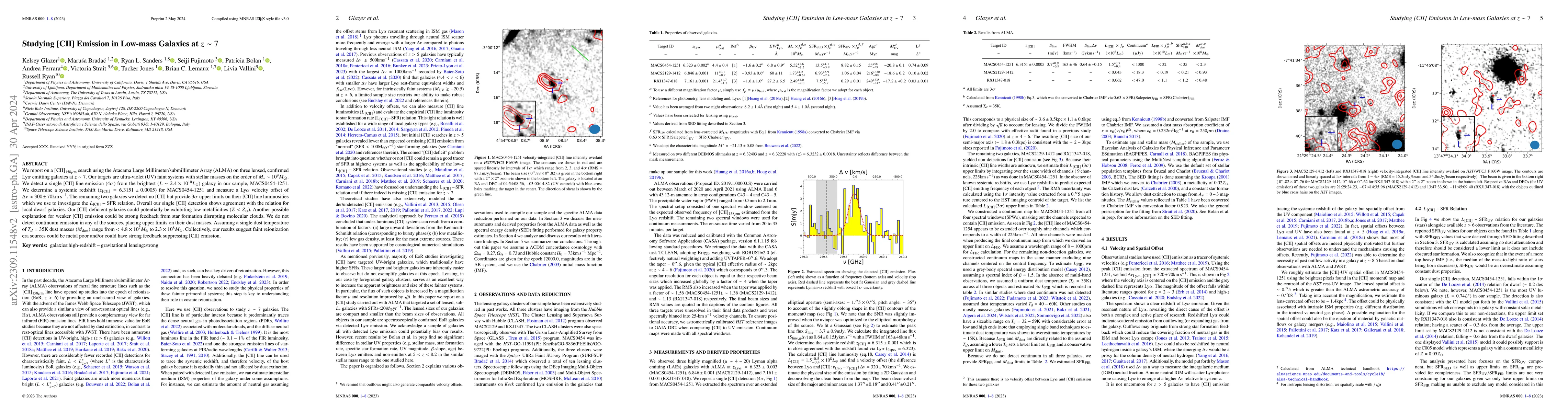 Thumbnail for Studying [CII] Emission in Low-mass Galaxies at z ~ 7