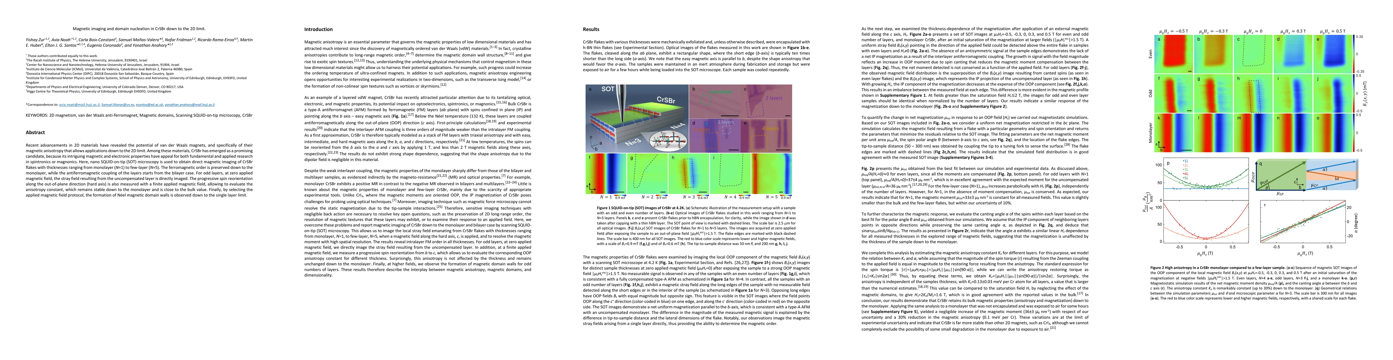 Thumbnail for Magnetic imaging and domain nucleation in CrSBr down to the 2D limit