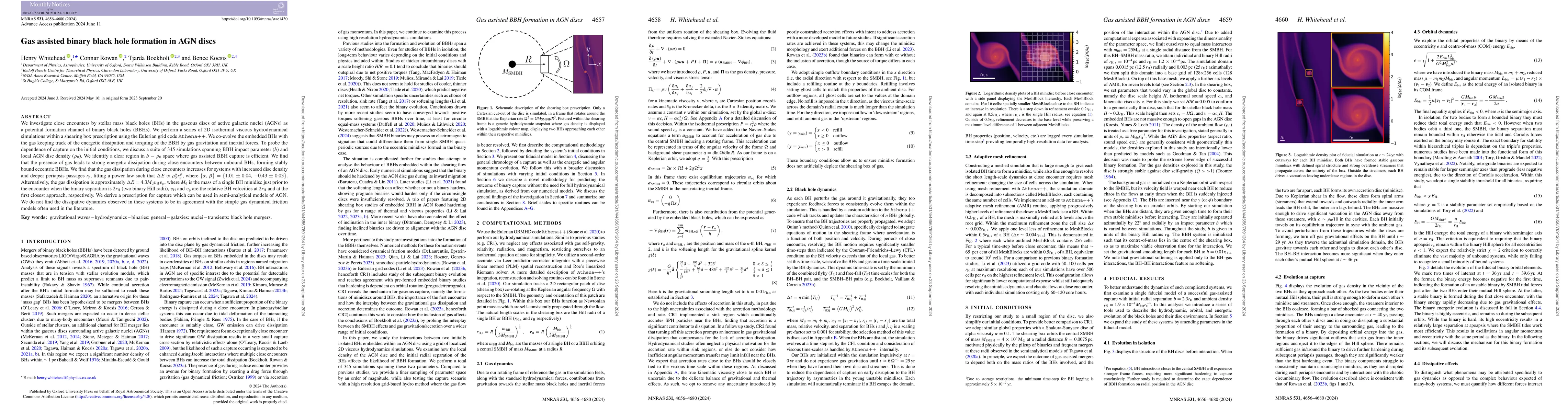 Thumbnail for Gas Assisted Binary Black Hole Formation in AGN Discs