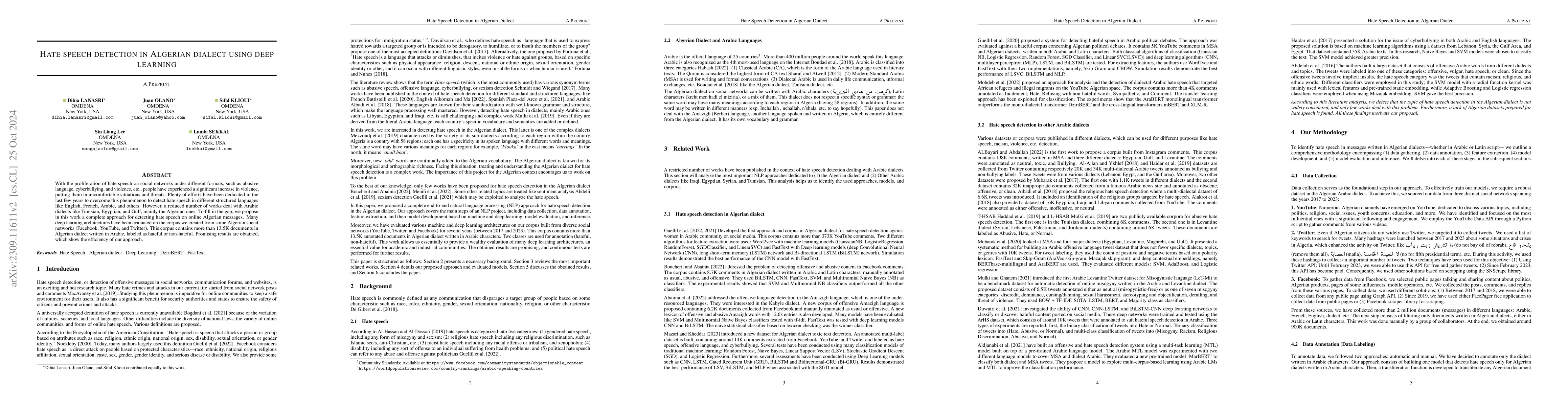 Thumbnail for Hate speech detection in algerian dialect using deep learning