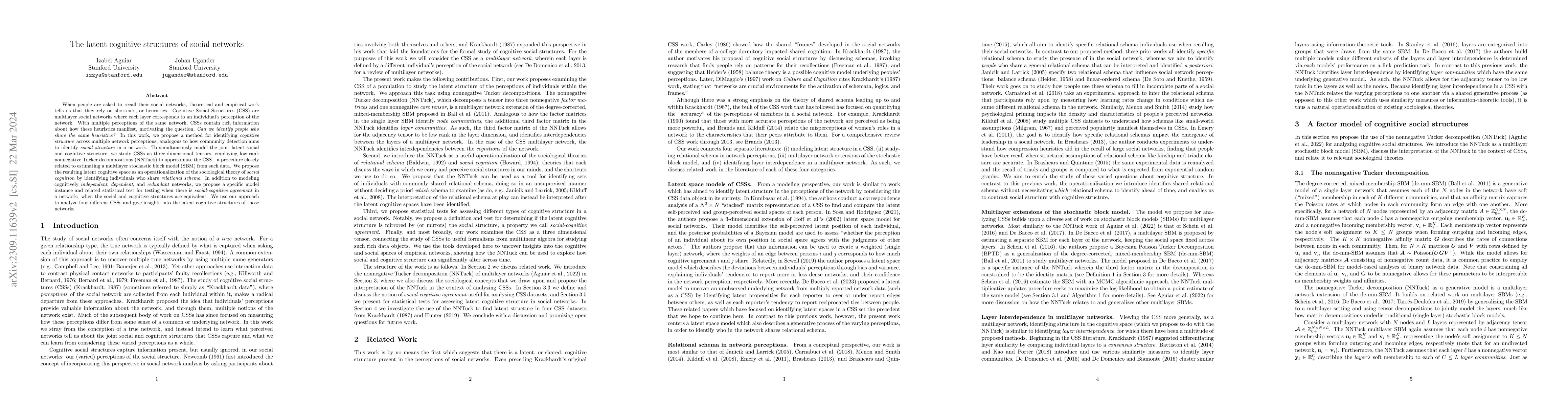 Thumbnail for The latent cognitive structures of social networks