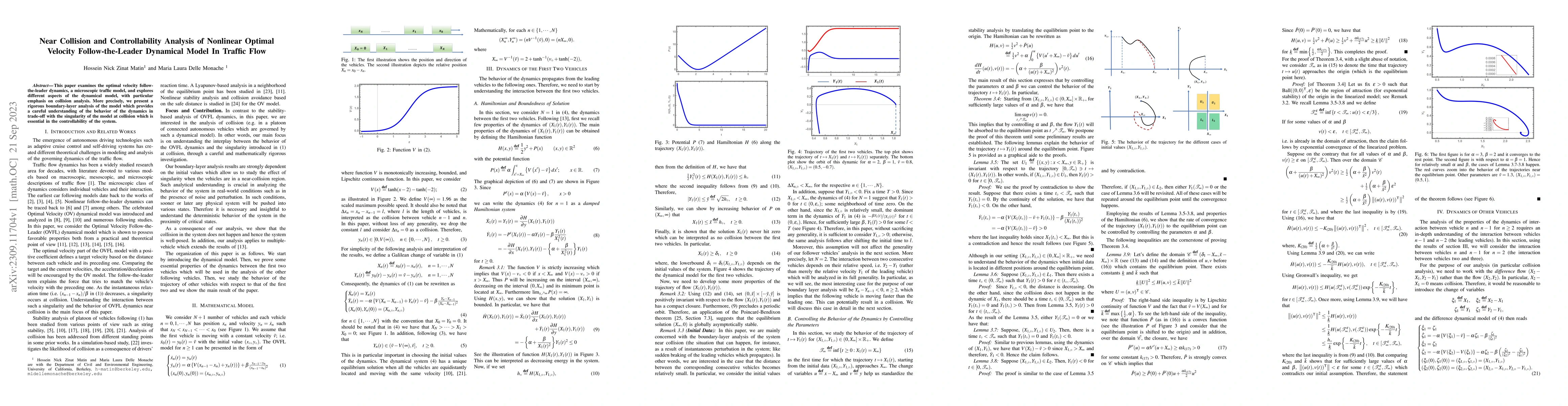 Thumbnail for Near Collision and Controllability Analysis of Nonlinear Optimal
  Velocity Follow-the-Leader Dynamical Model In Traffic Flow