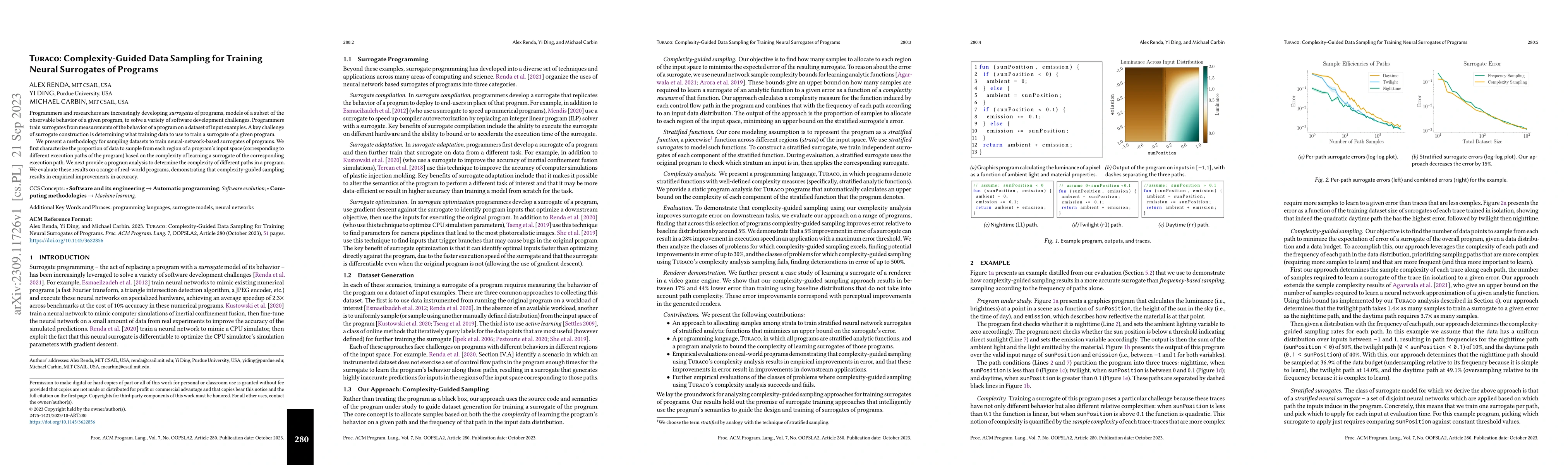 Thumbnail for Turaco: Complexity-Guided Data Sampling for Training Neural Surrogates
  of Programs