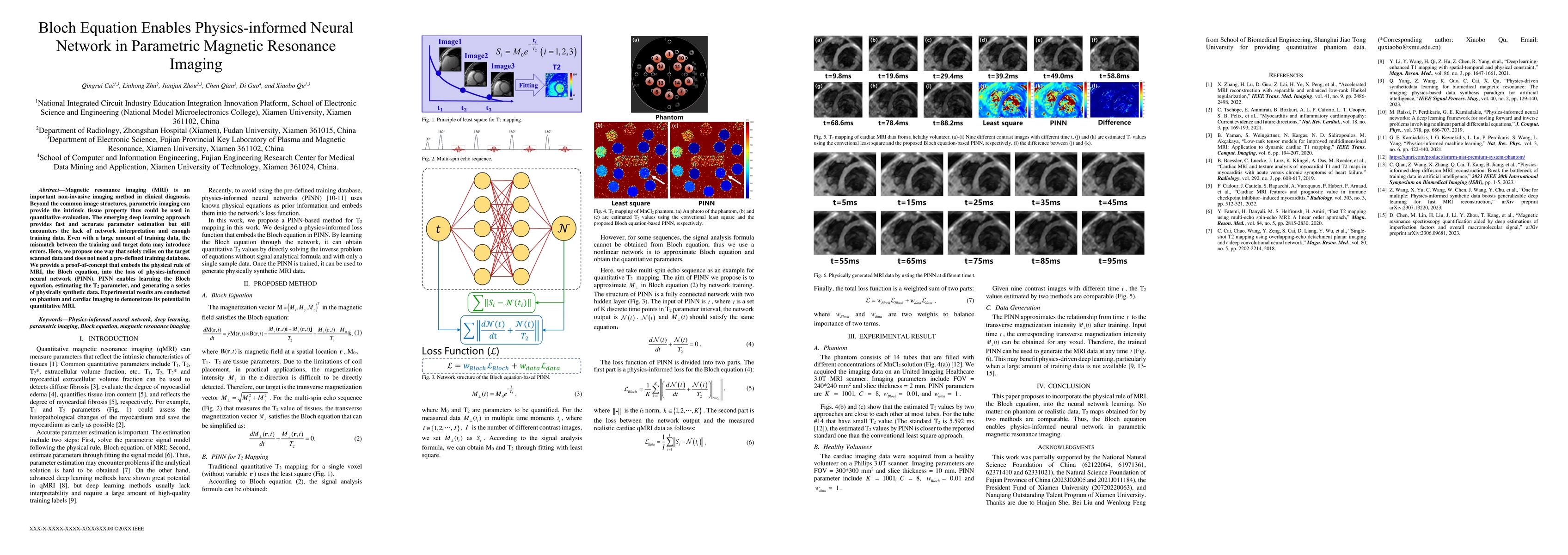 Thumbnail for Bloch Equation Enables Physics-informed Neural Network in Parametric
  Magnetic Resonance Imaging